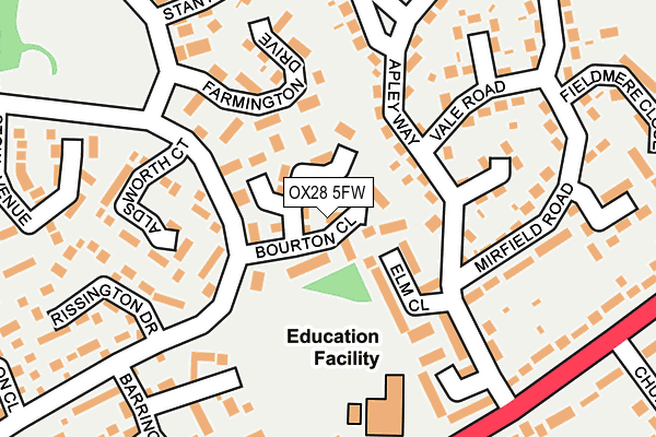 OX28 5FW map - OS OpenMap – Local (Ordnance Survey) OX28 5FW map - OS OpenMap – Local (Ordnance Survey)