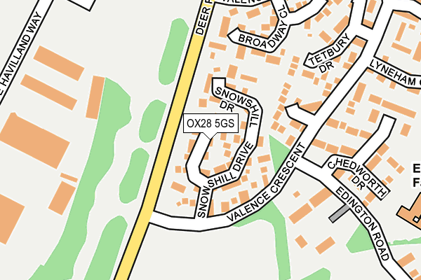 OX28 5GS map - OS OpenMap – Local (Ordnance Survey) OX28 5GS map - OS OpenMap – Local (Ordnance Survey)