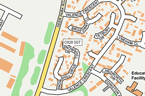 OX28 5GT map - OS OpenMap – Local (Ordnance Survey) OX28 5GT map - OS OpenMap – Local (Ordnance Survey)