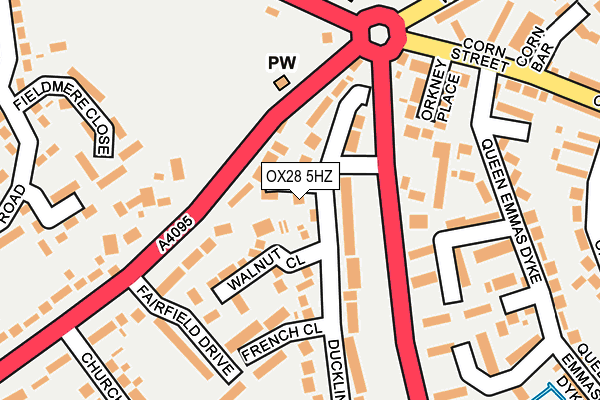 OX28 5HZ map - OS OpenMap – Local (Ordnance Survey) OX28 5HZ map - OS OpenMap – Local (Ordnance Survey)
