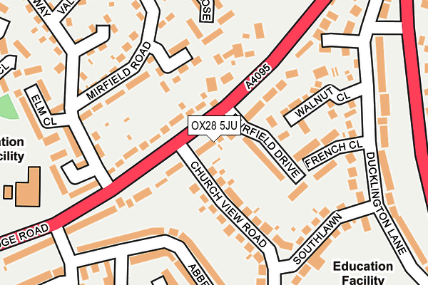 OX28 5JU map - OS OpenMap – Local (Ordnance Survey)