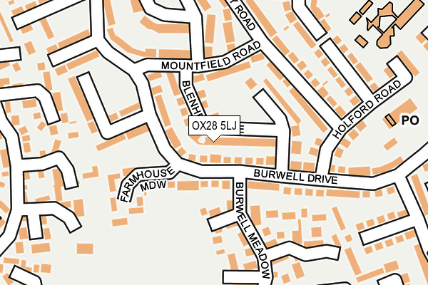 OX28 5LJ map - OS OpenMap – Local (Ordnance Survey) OX28 5LJ map - OS OpenMap – Local (Ordnance Survey)