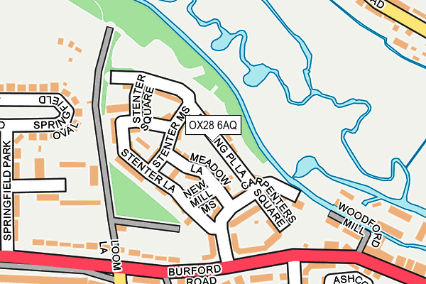 OX28 6AQ map - OS OpenMap – Local (Ordnance Survey) OX28 6AQ map - OS OpenMap – Local (Ordnance Survey)