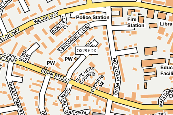 OX28 6DX map - OS OpenMap – Local (Ordnance Survey) OX28 6DX map - OS OpenMap – Local (Ordnance Survey)