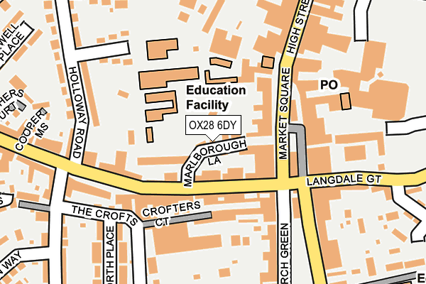 OX28 6DY map - OS OpenMap – Local (Ordnance Survey) OX28 6DY map - OS OpenMap – Local (Ordnance Survey)