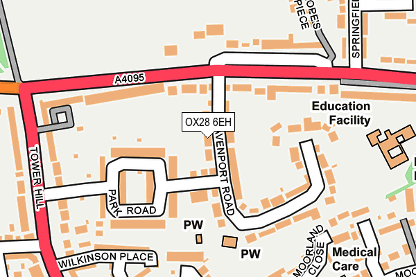 OX28 6EH map - OS OpenMap – Local (Ordnance Survey) OX28 6EH map - OS OpenMap – Local (Ordnance Survey)