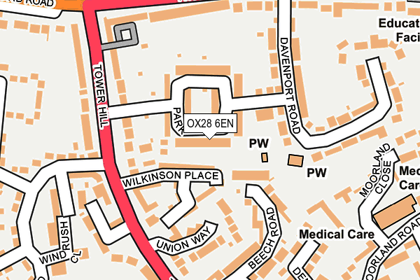 OX28 6EN map - OS OpenMap – Local (Ordnance Survey) OX28 6EN map - OS OpenMap – Local (Ordnance Survey)