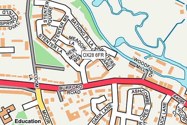 OX28 6FR map - OS OpenMap – Local (Ordnance Survey) OX28 6FR map - OS OpenMap – Local (Ordnance Survey)