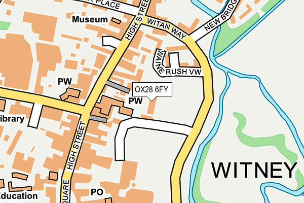 OX28 6FY map - OS OpenMap – Local (Ordnance Survey) OX28 6FY map - OS OpenMap – Local (Ordnance Survey)