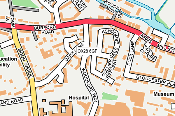 OX28 6GF map - OS OpenMap – Local (Ordnance Survey) OX28 6GF map - OS OpenMap – Local (Ordnance Survey)