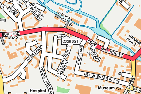 OX28 6GT map - OS OpenMap – Local (Ordnance Survey) OX28 6GT map - OS OpenMap – Local (Ordnance Survey)