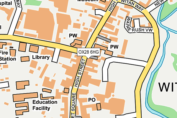 OX28 6HG map - OS OpenMap – Local (Ordnance Survey) OX28 6HG map - OS OpenMap – Local (Ordnance Survey)