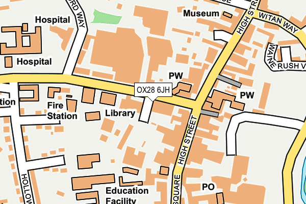 OX28 6JH map - OS OpenMap – Local (Ordnance Survey) OX28 6JH map - OS OpenMap – Local (Ordnance Survey)