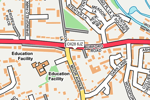 OX28 6JZ map - OS OpenMap – Local (Ordnance Survey) OX28 6JZ map - OS OpenMap – Local (Ordnance Survey)