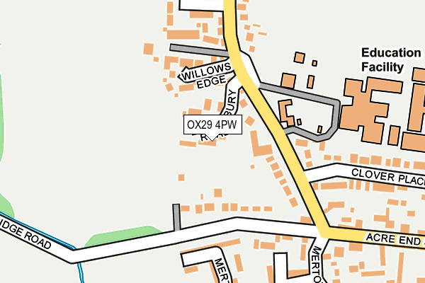 OX29 4PW map - OS OpenMap – Local (Ordnance Survey) OX29 4PW map - OS OpenMap – Local (Ordnance Survey)