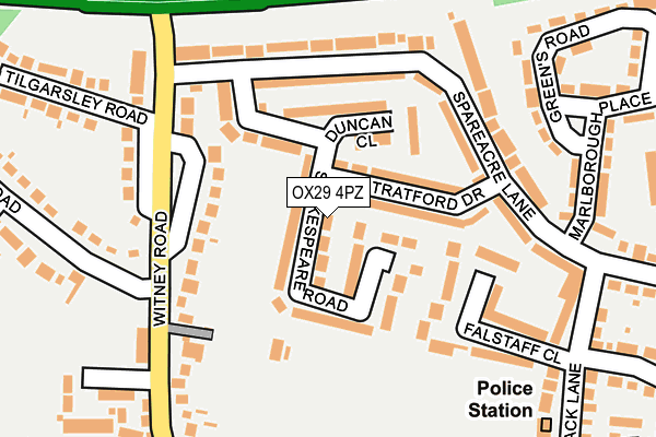 OX29 4PZ map - OS OpenMap – Local (Ordnance Survey) OX29 4PZ map - OS OpenMap – Local (Ordnance Survey)