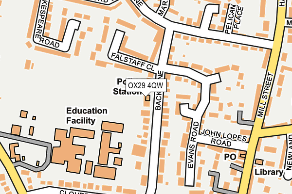 OX29 4QW map - OS OpenMap – Local (Ordnance Survey) OX29 4QW map - OS OpenMap – Local (Ordnance Survey)