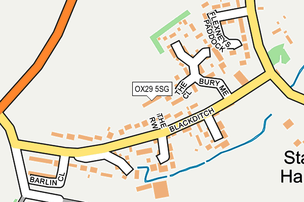 OX29 5SG map - OS OpenMap – Local (Ordnance Survey) OX29 5SG map - OS OpenMap – Local (Ordnance Survey)