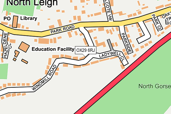 OX29 6RJ map - OS OpenMap – Local (Ordnance Survey)