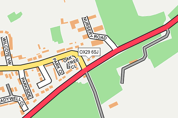 OX29 6SJ map - OS OpenMap – Local (Ordnance Survey) OX29 6SJ map - OS OpenMap – Local (Ordnance Survey)