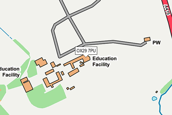OX29 7PU map - OS OpenMap – Local (Ordnance Survey)