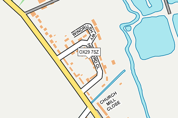 OX29 7SZ map - OS OpenMap – Local (Ordnance Survey) OX29 7SZ map - OS OpenMap – Local (Ordnance Survey)