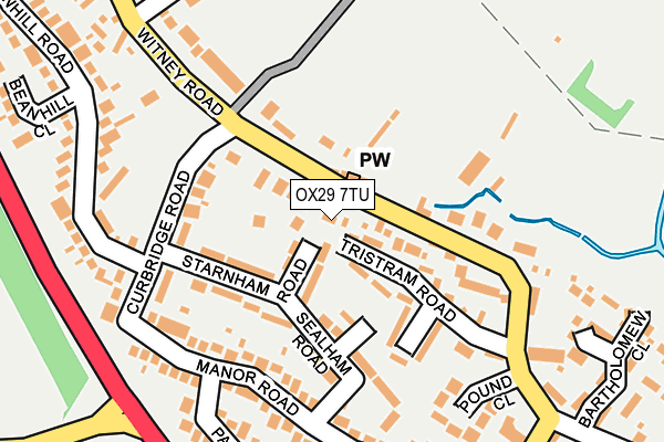 OX29 7TU map - OS OpenMap – Local (Ordnance Survey) OX29 7TU map - OS OpenMap – Local (Ordnance Survey)