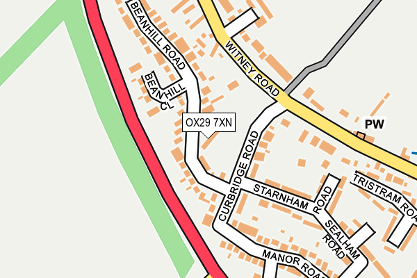 OX29 7XN map - OS OpenMap – Local (Ordnance Survey)