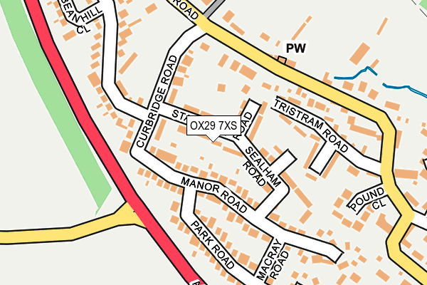 OX29 7XS map - OS OpenMap – Local (Ordnance Survey) OX29 7XS map - OS OpenMap – Local (Ordnance Survey)