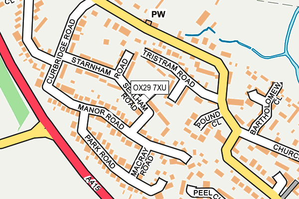 OX29 7XU map - OS OpenMap – Local (Ordnance Survey) OX29 7XU map - OS OpenMap – Local (Ordnance Survey)