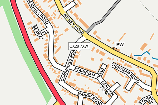OX29 7XW map - OS OpenMap – Local (Ordnance Survey) OX29 7XW map - OS OpenMap – Local (Ordnance Survey)