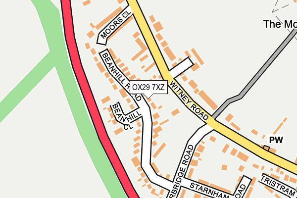 OX29 7XZ map - OS OpenMap – Local (Ordnance Survey) OX29 7XZ map - OS OpenMap – Local (Ordnance Survey)