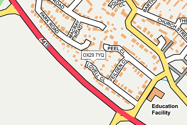 OX29 7YQ map - OS OpenMap – Local (Ordnance Survey) OX29 7YQ map - OS OpenMap – Local (Ordnance Survey)