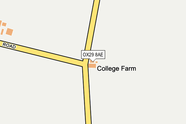 OX29 8AE map - OS OpenMap – Local (Ordnance Survey) OX29 8AE map - OS OpenMap – Local (Ordnance Survey)