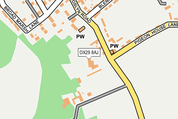 OX29 8AJ map - OS OpenMap – Local (Ordnance Survey) OX29 8AJ map - OS OpenMap – Local (Ordnance Survey)
