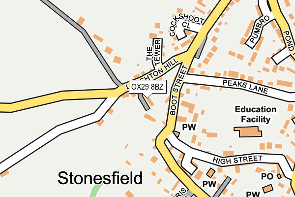 OX29 8BZ map - OS OpenMap – Local (Ordnance Survey) OX29 8BZ map - OS OpenMap – Local (Ordnance Survey)
