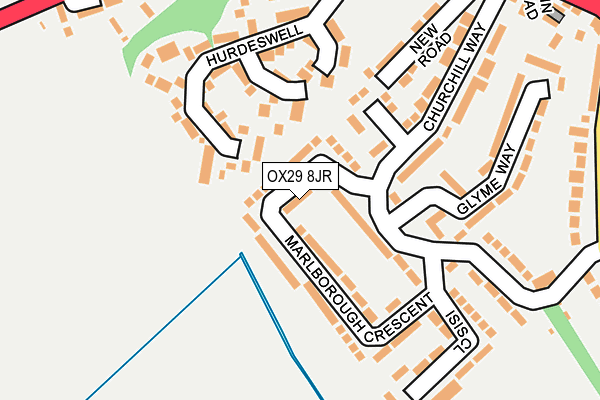 OX29 8JR map - OS OpenMap – Local (Ordnance Survey) OX29 8JR map - OS OpenMap – Local (Ordnance Survey)