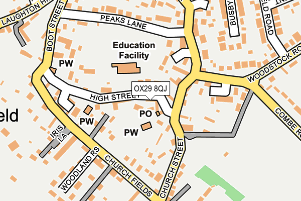 OX29 8QJ map - OS OpenMap – Local (Ordnance Survey) OX29 8QJ map - OS OpenMap – Local (Ordnance Survey)