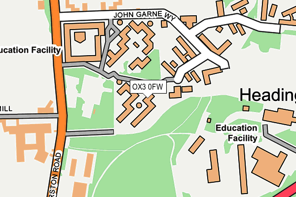 OX3 0FW map - OS OpenMap – Local (Ordnance Survey) OX3 0FW map - OS OpenMap – Local (Ordnance Survey)