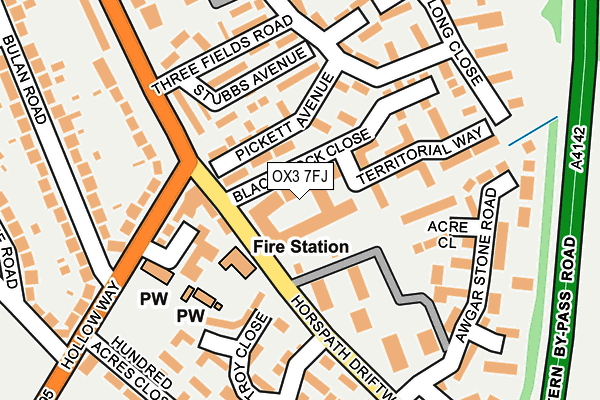 OX3 7FJ map - OS OpenMap – Local (Ordnance Survey)