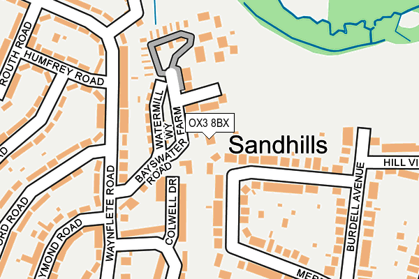 OX3 8BX map - OS OpenMap – Local (Ordnance Survey) OX3 8BX map - OS OpenMap – Local (Ordnance Survey)