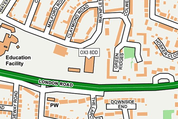OX3 8DD map - OS OpenMap – Local (Ordnance Survey) OX3 8DD map - OS OpenMap – Local (Ordnance Survey)