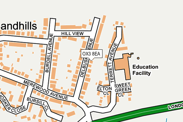 OX3 8EA map - OS OpenMap – Local (Ordnance Survey) OX3 8EA map - OS OpenMap – Local (Ordnance Survey)