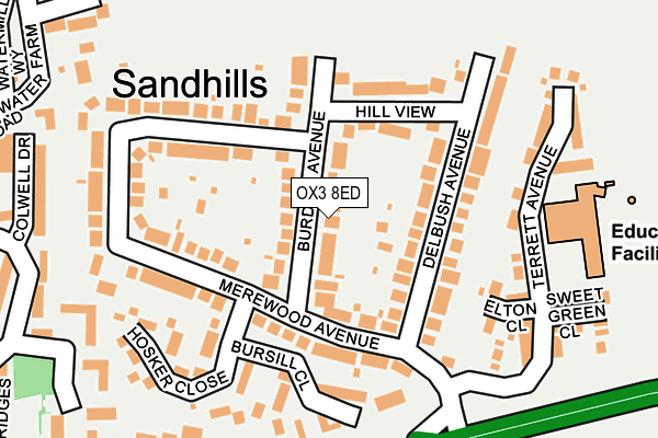 OX3 8ED map - OS OpenMap – Local (Ordnance Survey) OX3 8ED map - OS OpenMap – Local (Ordnance Survey)