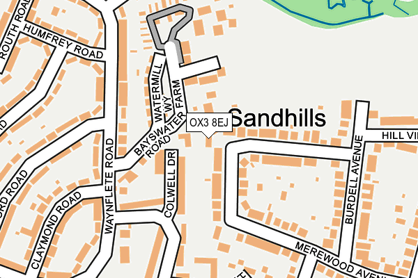 OX3 8EJ map - OS OpenMap – Local (Ordnance Survey)