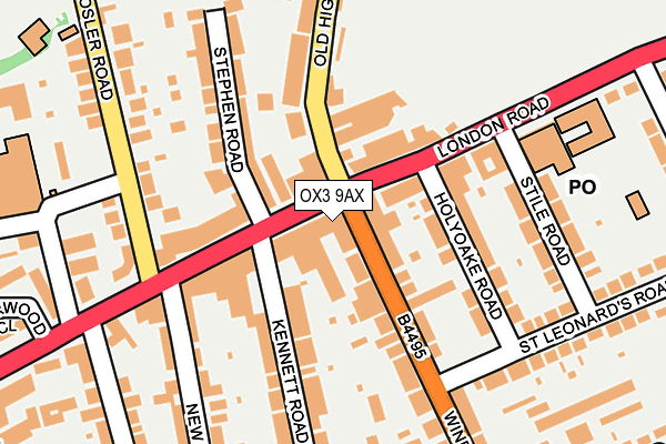 OX3 9AX map - OS OpenMap – Local (Ordnance Survey)