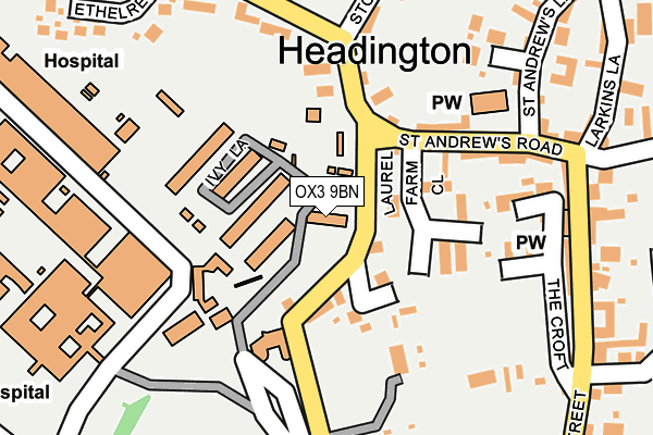 OX3 9BN map - OS OpenMap – Local (Ordnance Survey) OX3 9BN map - OS OpenMap – Local (Ordnance Survey)