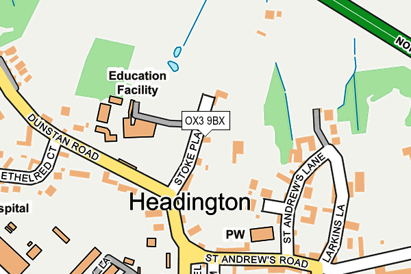 OX3 9BX map - OS OpenMap – Local (Ordnance Survey) OX3 9BX map - OS OpenMap – Local (Ordnance Survey)