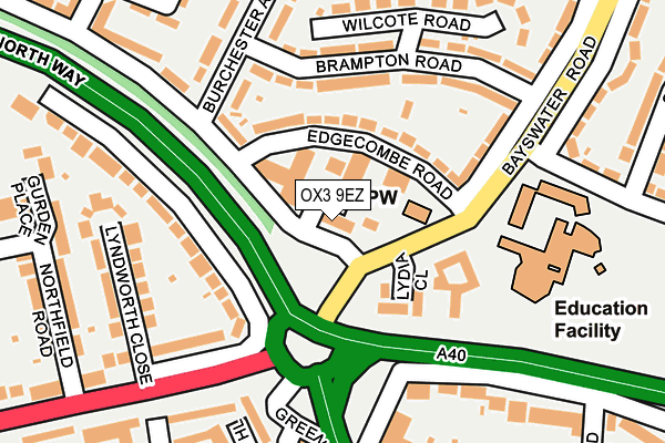 OX3 9EZ map - OS OpenMap – Local (Ordnance Survey) OX3 9EZ map - OS OpenMap – Local (Ordnance Survey)