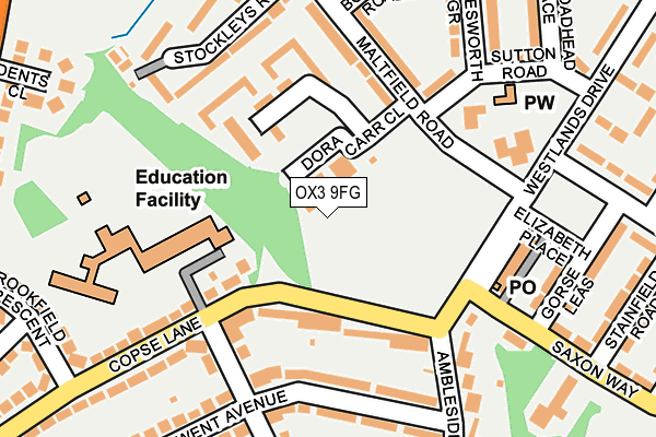 OX3 9FG map - OS OpenMap – Local (Ordnance Survey) OX3 9FG map - OS OpenMap – Local (Ordnance Survey)